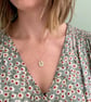Handmade Gold & Silver Daisy Necklace (silver chain) - Image 2