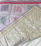 Single Bed or Lap Quilt. Floral Stitching Designs, Gift for Lady or Young Girl. - Image 8