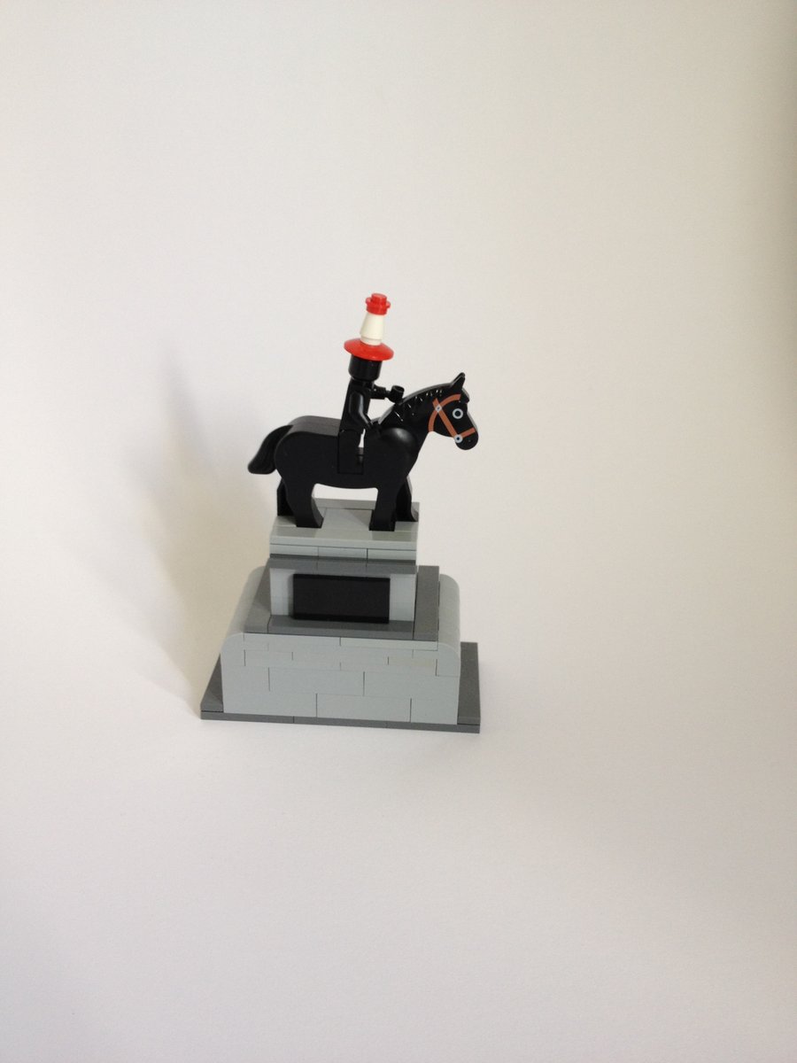 Glasgow's famous Duke of Wellington statue in Lego.