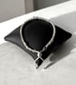 Sterling Silve Heart Lock & Tassel Charm Bracelet, Beaded Ball Bracelet - Image 2