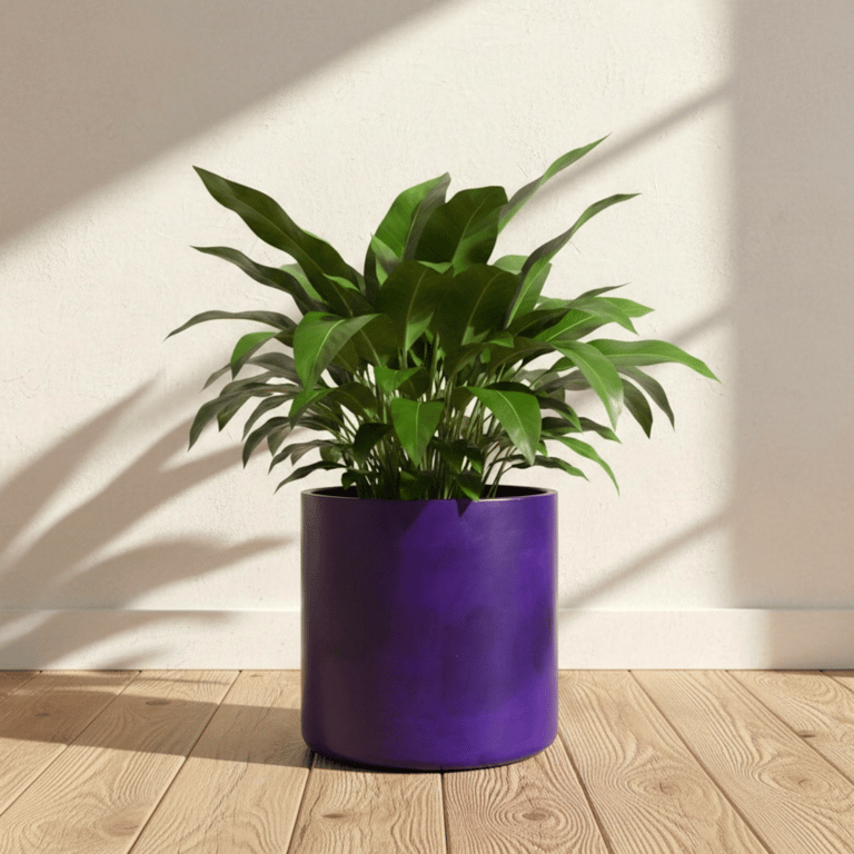 Extra Large Indigo Plant Pot - Unique Indoor Statement Violet Planter