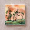Perfectly Imperfect - ceramic drinks coaster - tree illustration. A 'seconds'. 
