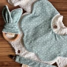 Pastel Dandelion Baby Bib - Scallop or Rounded