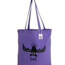 Digg Design BAT cotton Tote Bag. Skyblue.