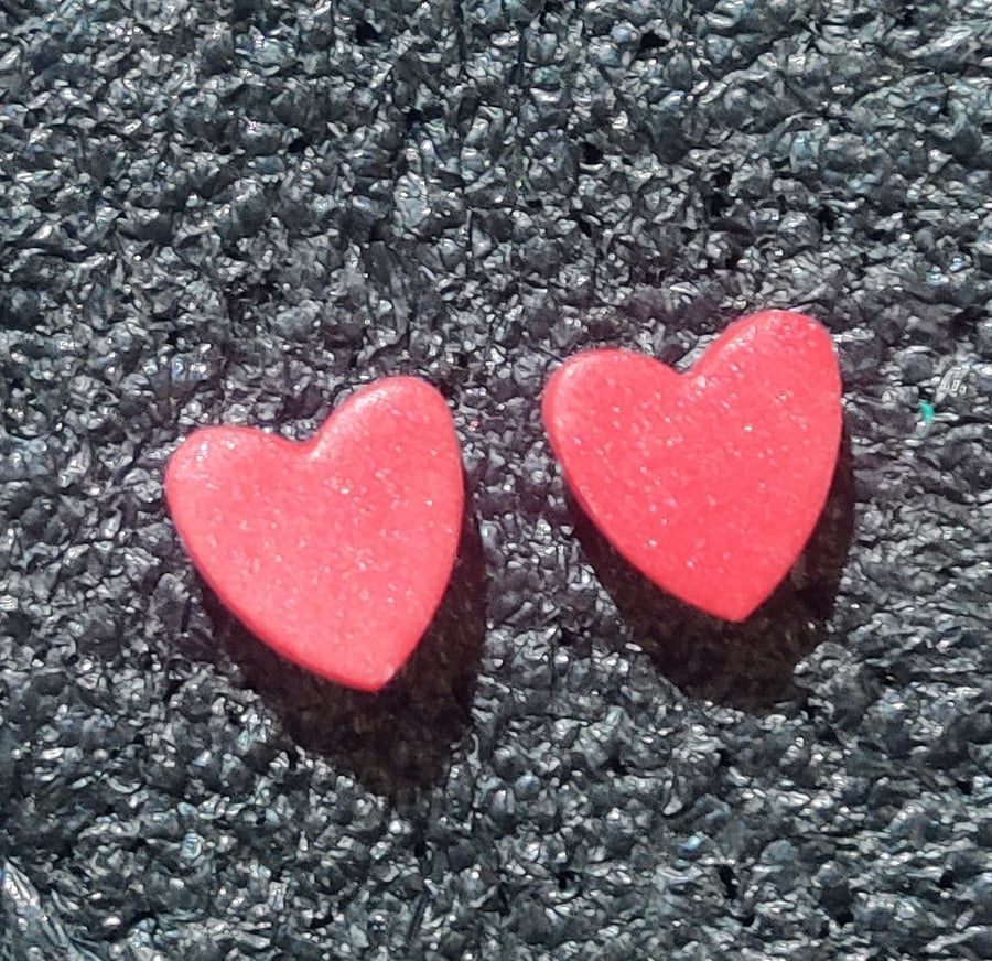 Barbie inspired pink heart studs