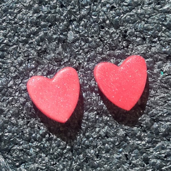 Barbie inspired pink heart studs
