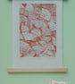'Autumn Logpile' Lino Print in Terracotta - Image 1