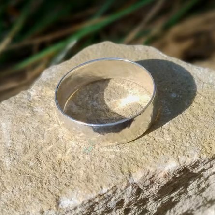 Handmade 999 Fine Silver Ring – Subtle Hammered Finish