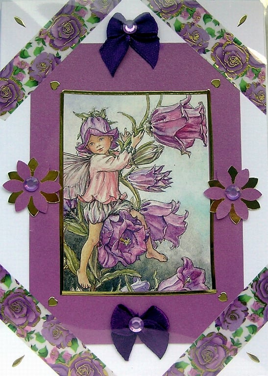 Fairy - Hand Crafted Decoupage Greeting Card - Blank - 3013