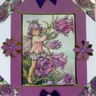 Fairy - Hand Crafted Decoupage Greeting Card - Blank - 3013