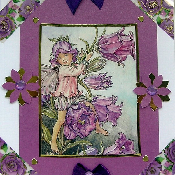 Fairy - Hand Crafted Decoupage Greeting Card - Blank - 3013