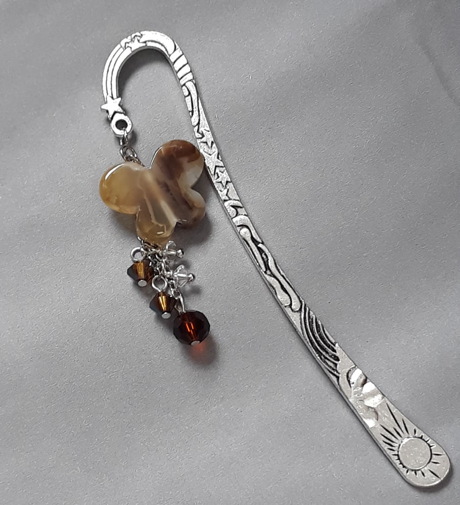 BM23 Mottled browns butterfly bookmark