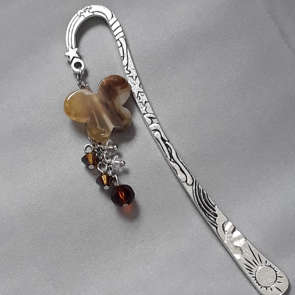 BM23 Mottled browns butterfly bookmark