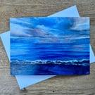 Sunset by the sea high quality card