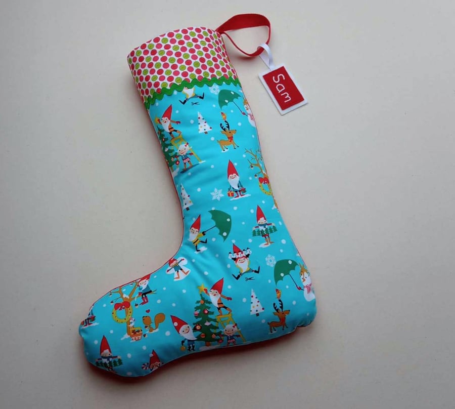 Christmas Stocking - Santa's Elves, can be personalised