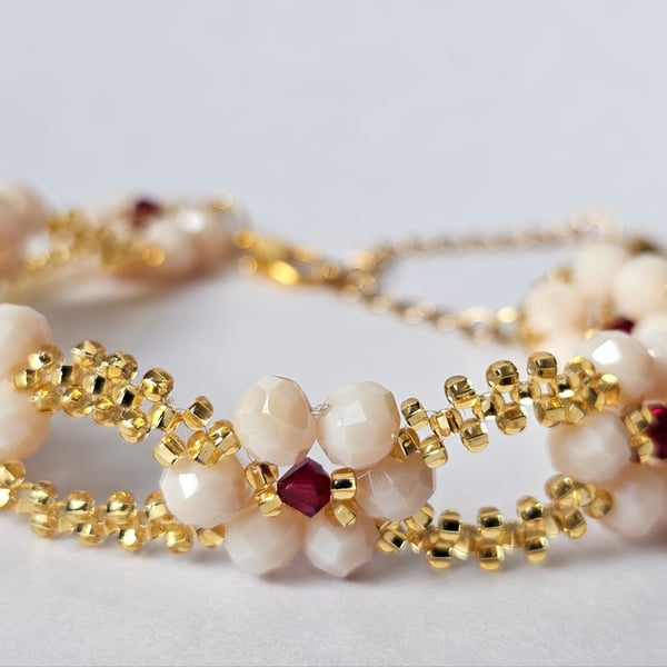 Handmade Bracelet “Golden Blossom” 