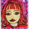 Original ACEO create joy lady.