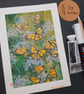 Monarch Butterflies in flight, original drawing, insect artwork, small wall art - Image 3