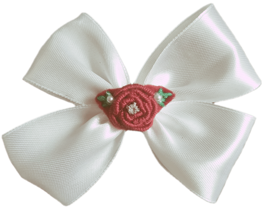 Embroidered bow