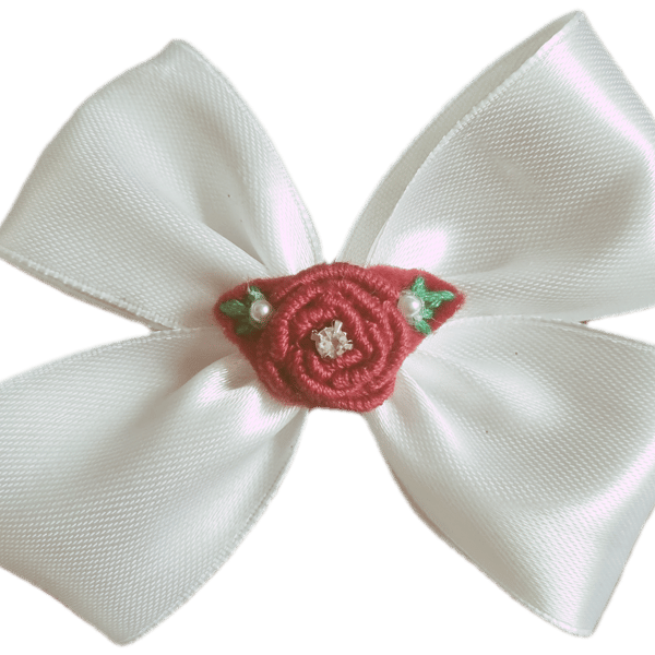 Embroidered bow