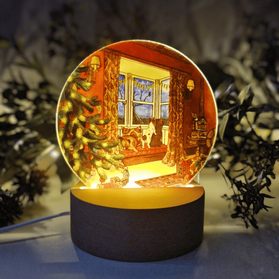 Waiting for Santa Paws LED Night Light