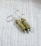 Earrings, Sterling Silver and Unakite and Jasper Droppers - Image 5