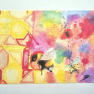 Limited Edition Rainbow Bumble Bee Art Print