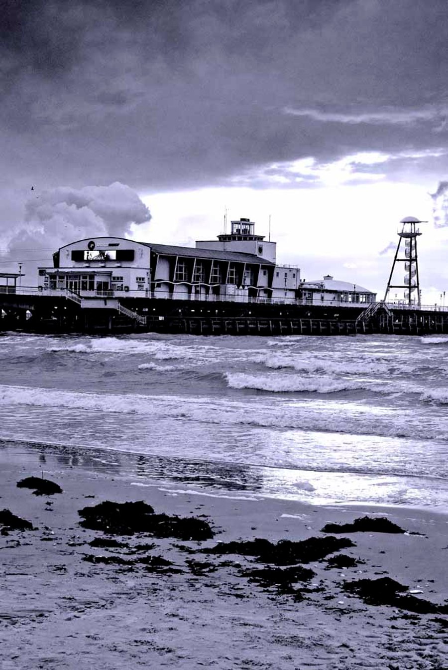 Bournemouth Pier And Beach Dorset England Photograph Print