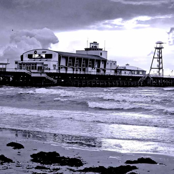 Bournemouth Pier And Beach Dorset England Photograph Print