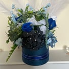 Large blue hat box