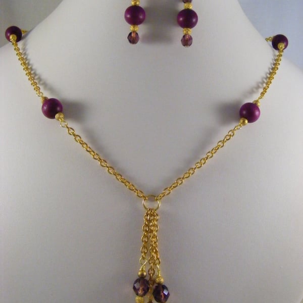 Purple Jewellery Set