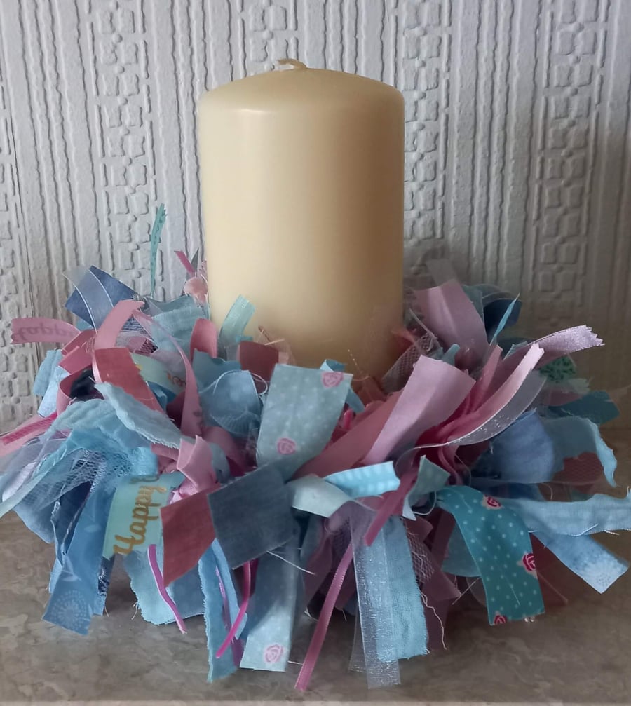 Mini Rag Wreath Kit - Easter Pinks and Blues