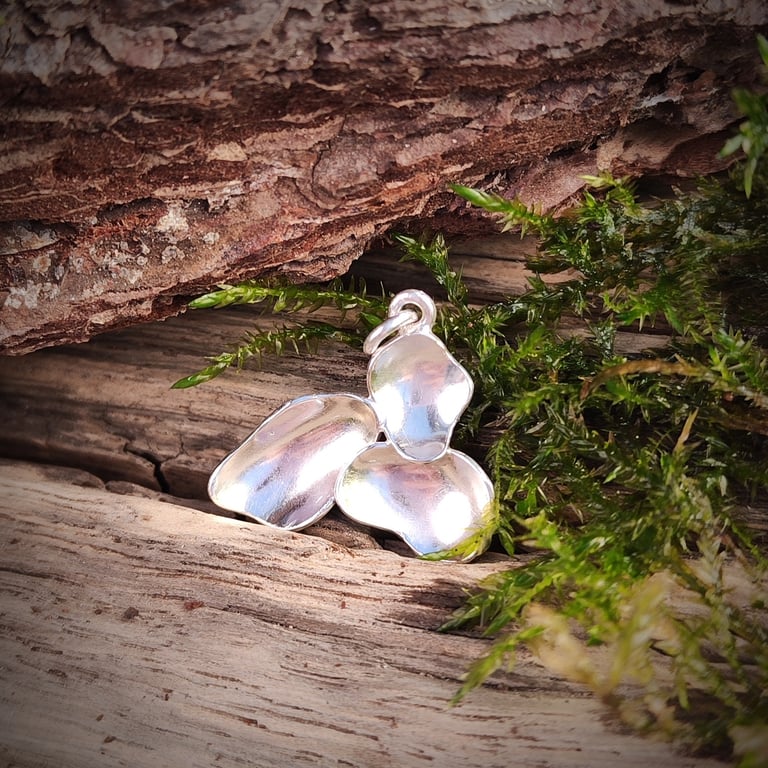 Sterling silver abstract pendant