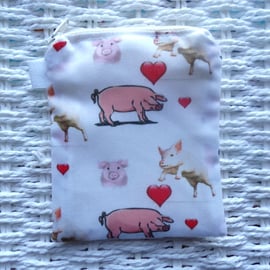 Love Pig Themed Coin Purse or Card Holder.