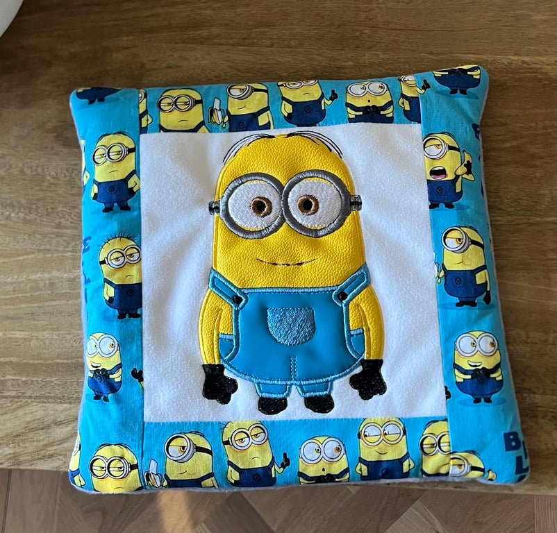 Homemade minion baby sensory comforter soother blanket