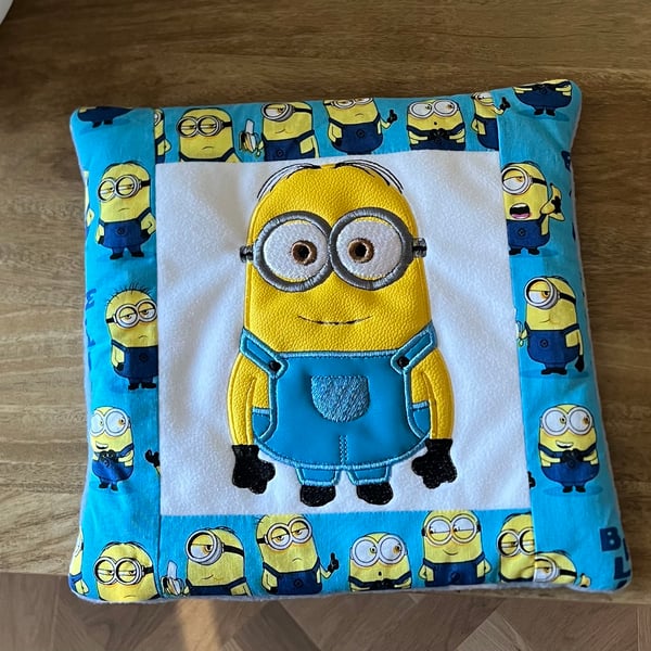 Homemade minion baby sensory comforter soother blanket