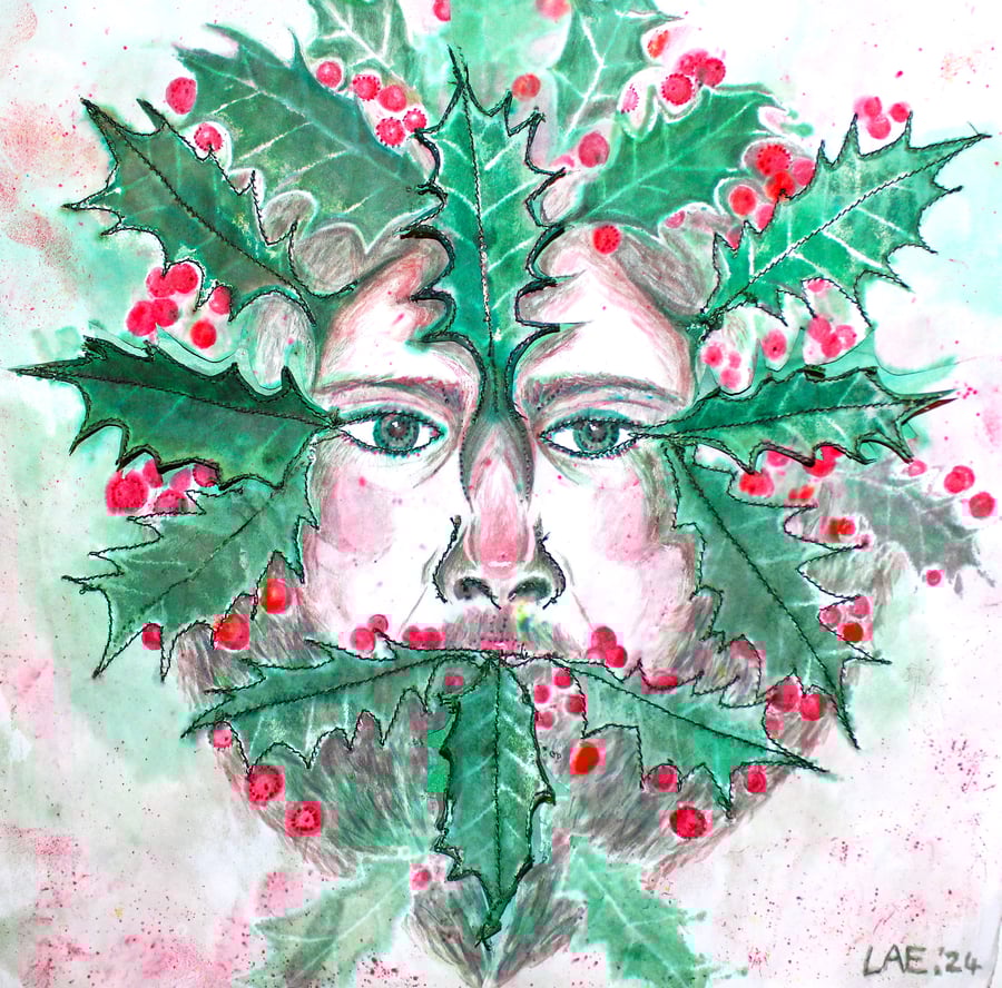 Holly King cards (pack of 4)