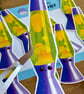 90s Retro Lava Lamp Sticker - Sparkling Glitter Y2K Aesthetic Vinyl Decal