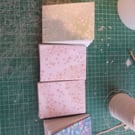 Imperfect mini sketchbook A7 landscape coptic stitch cotton paper. Set of 4