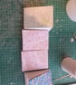 Imperfect mini sketchbook A7 landscape coptic stitch cotton paper. Set of 4