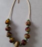 POLYMER CLAY AUTUMN COLOURED NECKLACE - FREE UK SHIPPING - Image 4