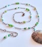 Beaded chain limpet shell necklace with pearls - Image 5