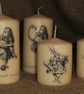 Decorated Candle Alice In Wonderland White Rabbit Oh My Ears and Whiskers  - Image 5