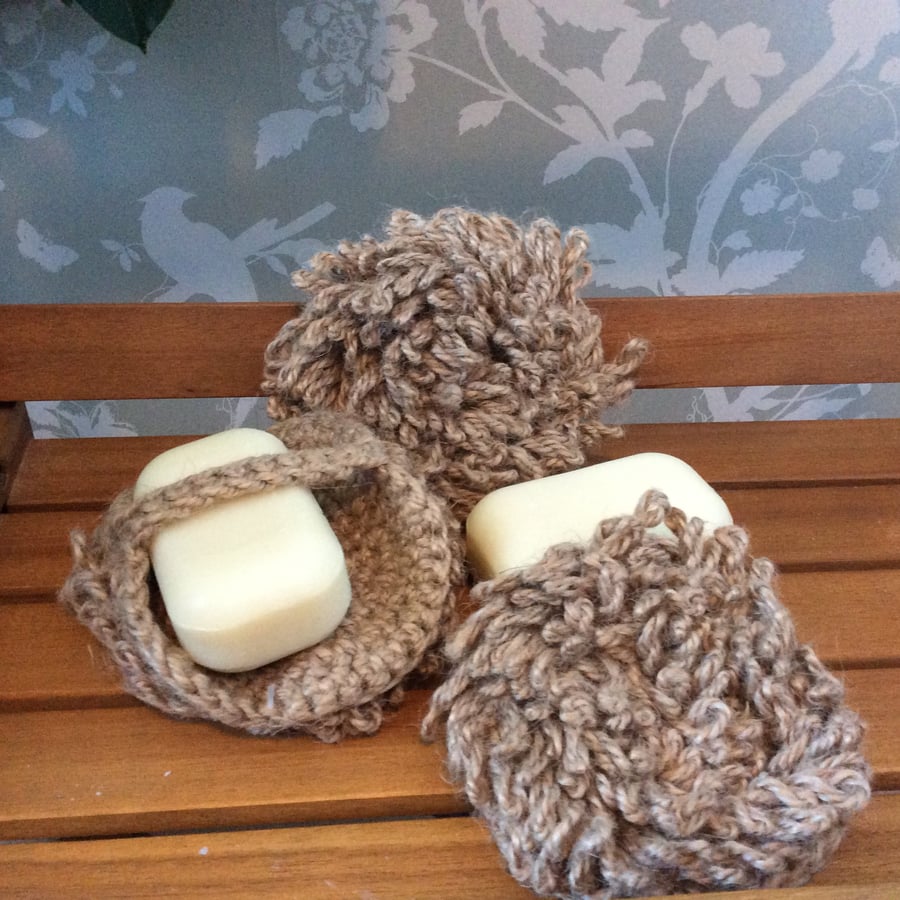 Crochet  mitt from natural Jute