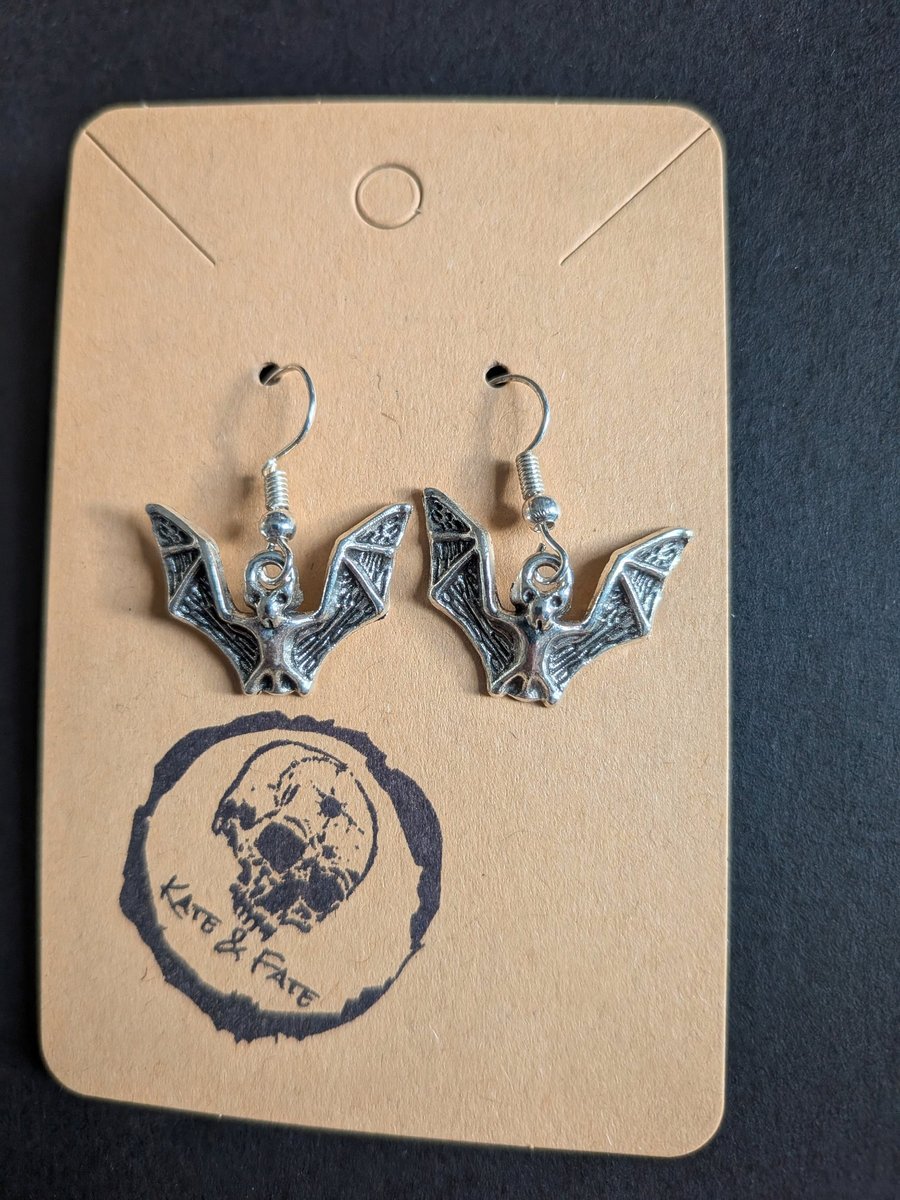 Bat Dangle Earrings - Handcrafted Gothic & Alternative Jewellery