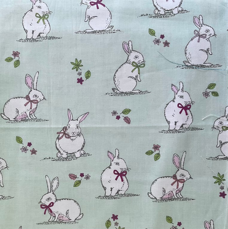 Duck Egg Bunnies Fabric