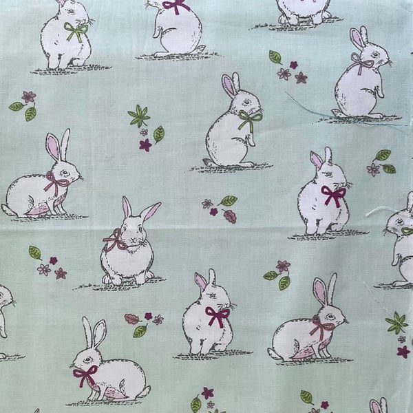 Duck Egg Bunnies Fabric