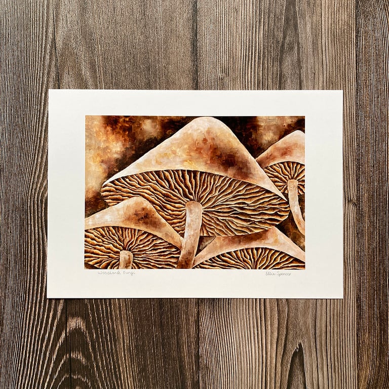 Woodland Fungi Nature Giclée Art Print