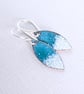 Colourful teal enamel dangle earrings - Image 4