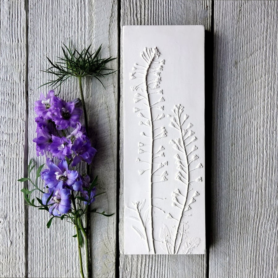 Shepherds Purse Plaster Cast Wall Plaque